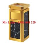 Thùng rác inox đá hoa cương A11