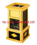 Thùng rác inox đá hoa cương A13