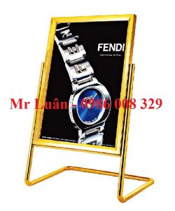 Bảng thông báo inox vàng 800x600 chữ L