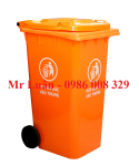 Thùng rác nhựa HDPE 240L cam