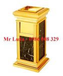 Thùng rác inox đá hoa cương A15