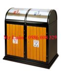 Thùng rác ngoài trời 2 ngăn A78-O