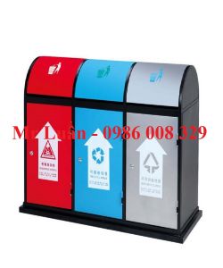 Thùng rác ngoài trời 3 ngăn A58-O