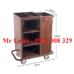 Xe đẩy dọn phòng khách sạn 1 túi