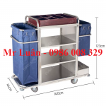 Xe dọn phòng khách sạn inox E23-B