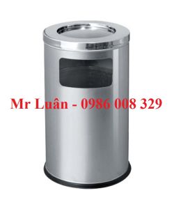 Thùng rác inox gạt tàn 30x61