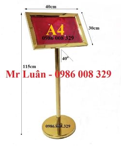 Biển menu chỉ dẫn vàng A4