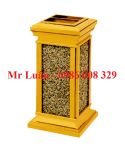 Thùng rác inox đá hoa cương A4