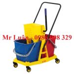 Xe vắt nước lau sàn nhựa đôi 60L