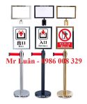 Bảng thông báo cắm trên đầu cột chắn inox