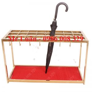 Kệ để ô dù inox vàng 24 ô không khóa