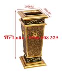 Thùng rác sảnh khách sạn bọc da hoa văn