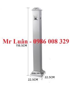 Cột trụ inox gạt tàn hình mái