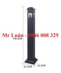 Cột trụ vuông đen gạt tàn hình mái