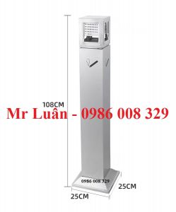 Cột trụ inox gạt tàn hình vuông