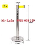Trụ phân cách inox dây 2m vàng