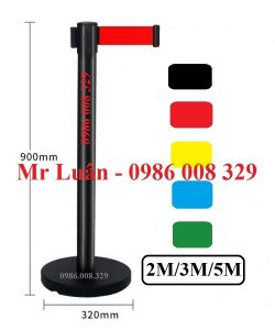 Cột chắn thép sơn đen dây 2m 3m