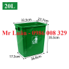 thung-rac-nhua-xanh-nap-day-20l - ảnh nhỏ 2