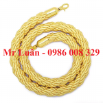 Dây thừng bện vàng khóa vàng trụ chắn inox
