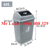 thung-rac-nhua-xam-nap-day-40l - ảnh nhỏ  1