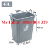 thung-rac-nhua-xam-nap-day-40l - ảnh nhỏ 2