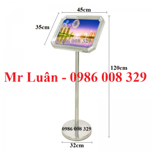 Bảng thông báo inox trắng 8 cạnh A3