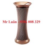 Thùng rác inox hồng nan xoay