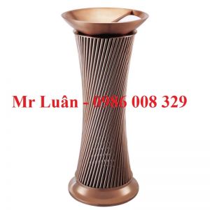 Thùng rác inox hồng nan xoay