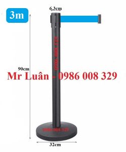 Trụ thép sơn đen dây 3m xanh dương