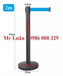Trụ thép sơn đen dây 2m xanh dương