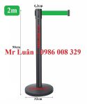 Trụ thép sơn đen dây 2m xanh lá