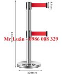 Trụ chắn inox 2 dây kéo dây đôi