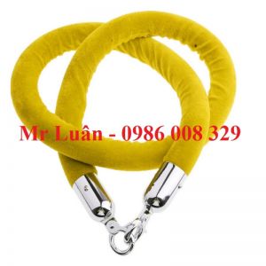 Dây nhung vàng trụ barrier inox