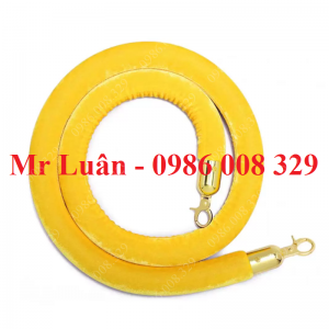 Dây nhung vàng trụ barrier inox