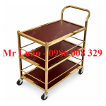 Xe đẩy rượu thức ăn nhà hàng 3 tầng