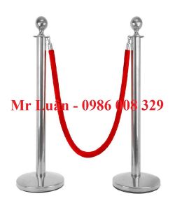 Trụ chắn inox dây nhung trùng đỏ