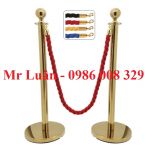 Trụ barier inox vàng dây võng xoắn bện