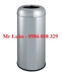 Thùng rác inox tròn nắp hở