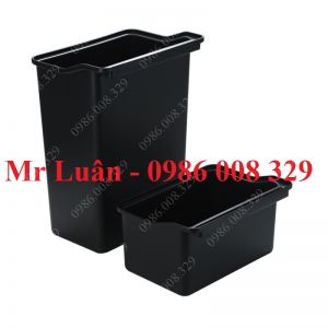 Bộ thùng đen treo hông xe đẩy dọn bàn nhà hàng