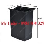 Thùng đen lớn gắn hông xe đẩy dọn bàn ăn