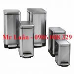 Thùng rác inox chữ nhật đạp chân 7L 10L 15L 18L
