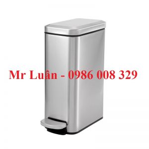 Thùng rác inox chữ nhật đạp chân 7L 10L 15L 18L