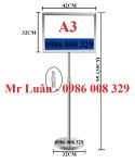 Bảng chỉ dẫn inox đứng 2 mặt A3 tăng chiều cao