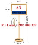 Bảng inox vàng mặt đứng A3 tăng chiều cao