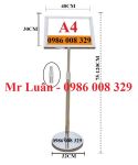 Bảng chỉ dẫn inox mặt nghiêng A4 tăng chiều cao