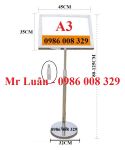 Bảng chỉ dẫn inox mặt nghiêng A3 tăng chiều cao