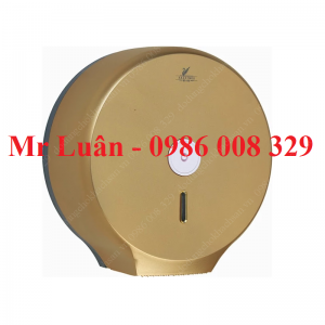 Hộp đựng giấy vệ sinh cuộn lớn tròn nhựa vàng