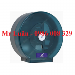 Hộp tròn nhựa xanh đựng giấy vệ sinh cuộn lớn