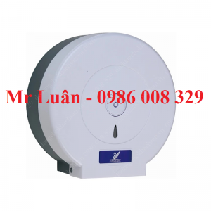 Hộp tròn nhựa trắng đựng giấy vệ sinh cuộn lớn