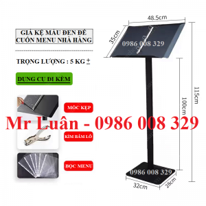 Giá kệ màu đen để cuốn menu cho nhà hàng cafe giá rẻ